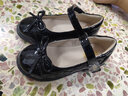百麗（Belle）童鞋女童校園鞋演出鞋黑皮鞋公主鞋春秋款單鞋百搭軟底時(shí)尚學(xué)生鞋 深黑色-亮面 27 曬單實(shí)拍圖