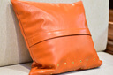 胡茲華格意大利進(jìn)口半飽式真皮抱枕頭層牛皮沙發(fā)抱枕懶人靠枕車(chē)用抱枕高端 氣眼透氣款?lèi)?ài)馬仕橙 40*40cm配50%半鵝絨+50%半鵝毛 曬單實(shí)拍圖