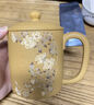 頤壺春高端宜興紫砂杯 名家馬燕手繪個(gè)人泡茶杯 原礦黃金段泥辦公杯蓋杯 梔子花1個(gè)400ml 曬單實(shí)拍圖