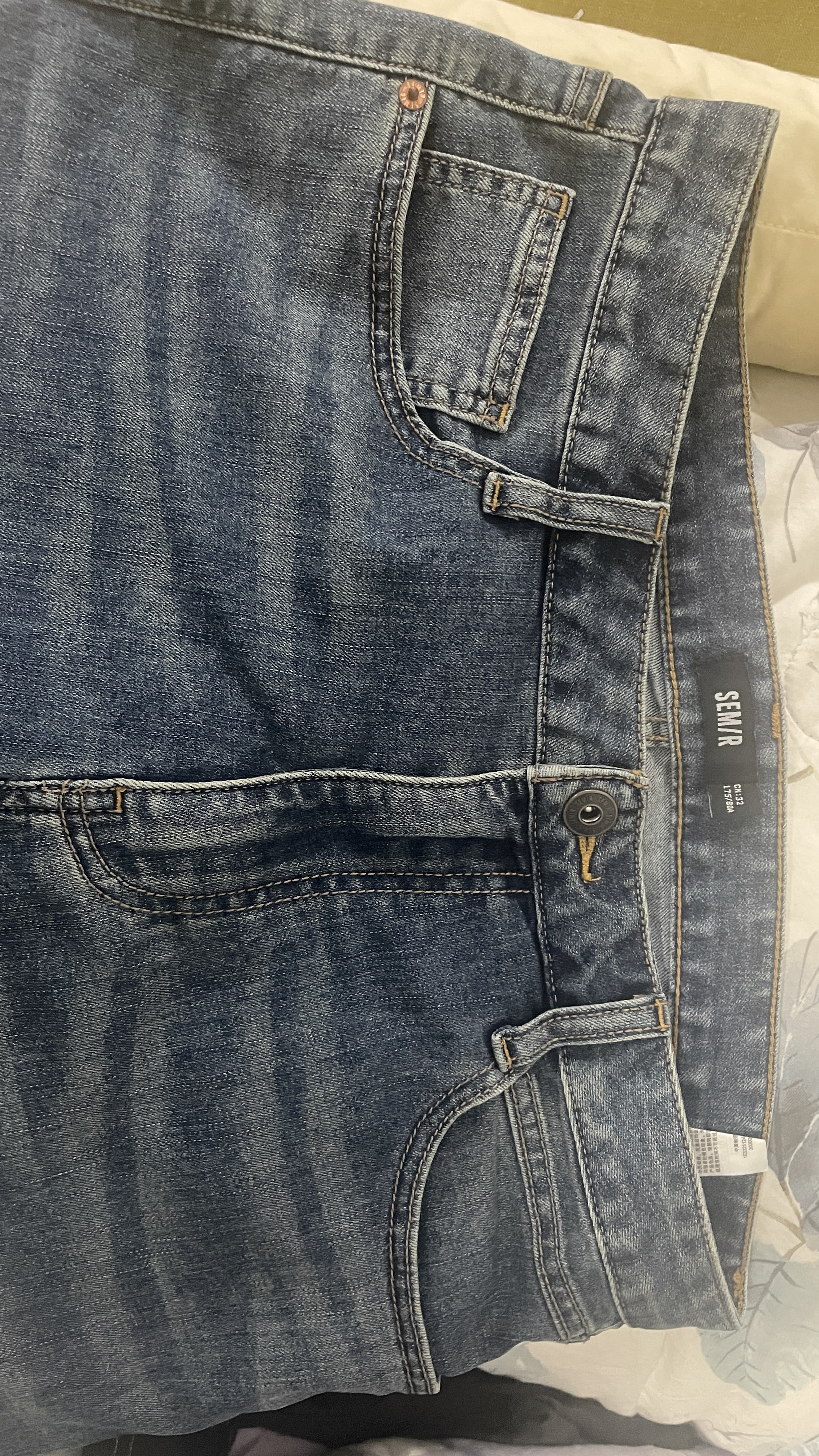 森馬（Semir）森柔|牛仔褲女夏季涼感抑菌闊腿褲2026顯腿長拖地褲109326124011 曬單實拍圖