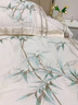 薇安卡唯美蝴蝶刺繡A類100蘭精天絲四件套涼感冰絲裸睡床單床笠床上用品 綺夢(mèng)紅蝶 100支 1.5M 床單款 （被套200*230cm） 曬單實(shí)拍圖