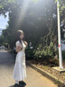鹿王戀雪新中式改良旗袍真絲連衣裙女士夏季2026年新款高級感桑蠶絲長裙子 米杏色 M 建議100-120斤 曬單實拍圖