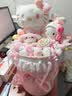 AWHAHelloKitty花束庫(kù)洛米公仔玩偶花束生日禮物送女朋友閨蜜 KT貓粉色中號(hào) 送手提袋+燈帶 曬單實(shí)拍圖
