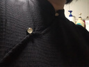知筆墨夏季新款中國風(fēng)棉麻紫色提花禪意中式改良旗袍簡(jiǎn)約短袖連衣裙 黑色 均碼 曬單實(shí)拍圖