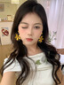 QMXD四件套度假風(fēng)耳環(huán)女手工編織花朵獨(dú)特夸張大款海邊耳釘氛圍感耳飾 【店長(zhǎng)推薦】四件套 曬單實(shí)拍圖