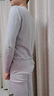 VeniMasee2件秋衣男棉質(zhì)薄款貼身內(nèi)衣男士秋冬內(nèi)搭打底衫緊身長袖t桖線衣男 淺灰+黑色 M碼(推薦體重100-130斤) 曬單實拍圖