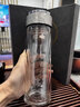 GERTHRON德國玻璃杯【冠軍代言】雙層一鍵速開純鈦水杯茶水分離便攜車載男 【一鍵開蓋/純鈦】400ML 直身款 一鍵速開/純鈦杯 曬單實拍圖
