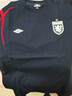茵寶（Umbro）【鹿晗同款】官方短袖T恤男女同款英格蘭榮耀圣十字復古球衣 經典藍 M 曬單實拍圖