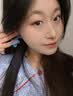 QMXD藍色鏤空花朵耳夾女款無耳洞無痛2026新款高級海邊氣質耳釘耳飾 藍色耳環一對 曬單實拍圖