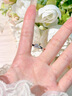 珍尚銀中國黃金莫桑石鉆戒999足銀戒指女款求婚戒指生日送女友禮物首飾 曬單實拍圖