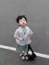 G.duck小黃鴨童裝男童襯衫套裝夏季2026帥氣男孩寶寶衣服兩件套兒童夏裝 花色 90 建議1~2歲【 80-90cm】cm 曬單實拍圖