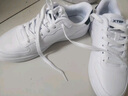 特步男鞋運動(dòng)板鞋春季厚底革面增高休閑鞋復古百搭休閑板鞋子男小白鞋 白黑 【90%客戶(hù)選擇】 42 曬單實(shí)拍圖