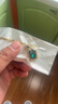 輕奢祖母綠寶石吊墜項鏈耳環戒指套裝禮盒復古小眾設計感高級首飾 港風祖母綠-3件套 曬單實拍圖