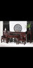 一善一品 紅木家具 印尼黑酸枝（學名：闊葉黃檀）實木餐桌椅組合圓形帶轉盤中式仿古 1.38米通板圓臺+8張餐椅 曬單實拍圖