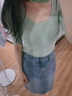 BLUE ERDOS女裝 春夏通勤舒適純棉A字水洗藍顯瘦牛仔半身裙B235M0006 水洗藍 XS 155/60A 曬單實拍圖