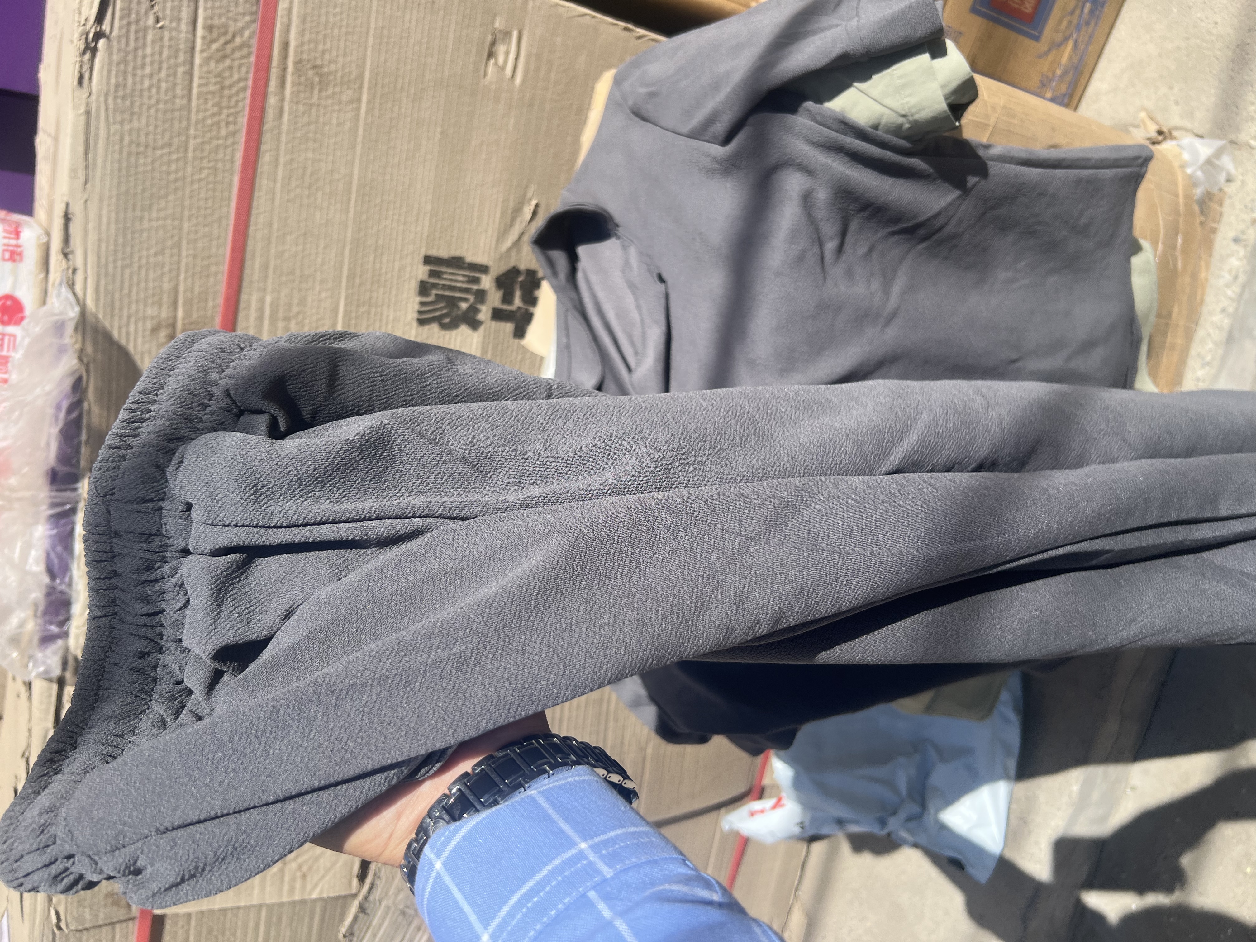 莫代爾夏季睡衣男士超薄七分袖冰絲家居服套裝透氣兩件套寬松中國風可穿 灰色套裝 3XL 曬單實拍圖