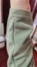 名創(chuàng)優(yōu)品（MINISO）華夫格假兩件男士長(zhǎng)袖t恤2026新款秋季V領(lǐng)打底衫美式休閑上衣服男 【單件裝】棕櫚綠 3XL  (體重180-205斤) 曬單實(shí)拍圖