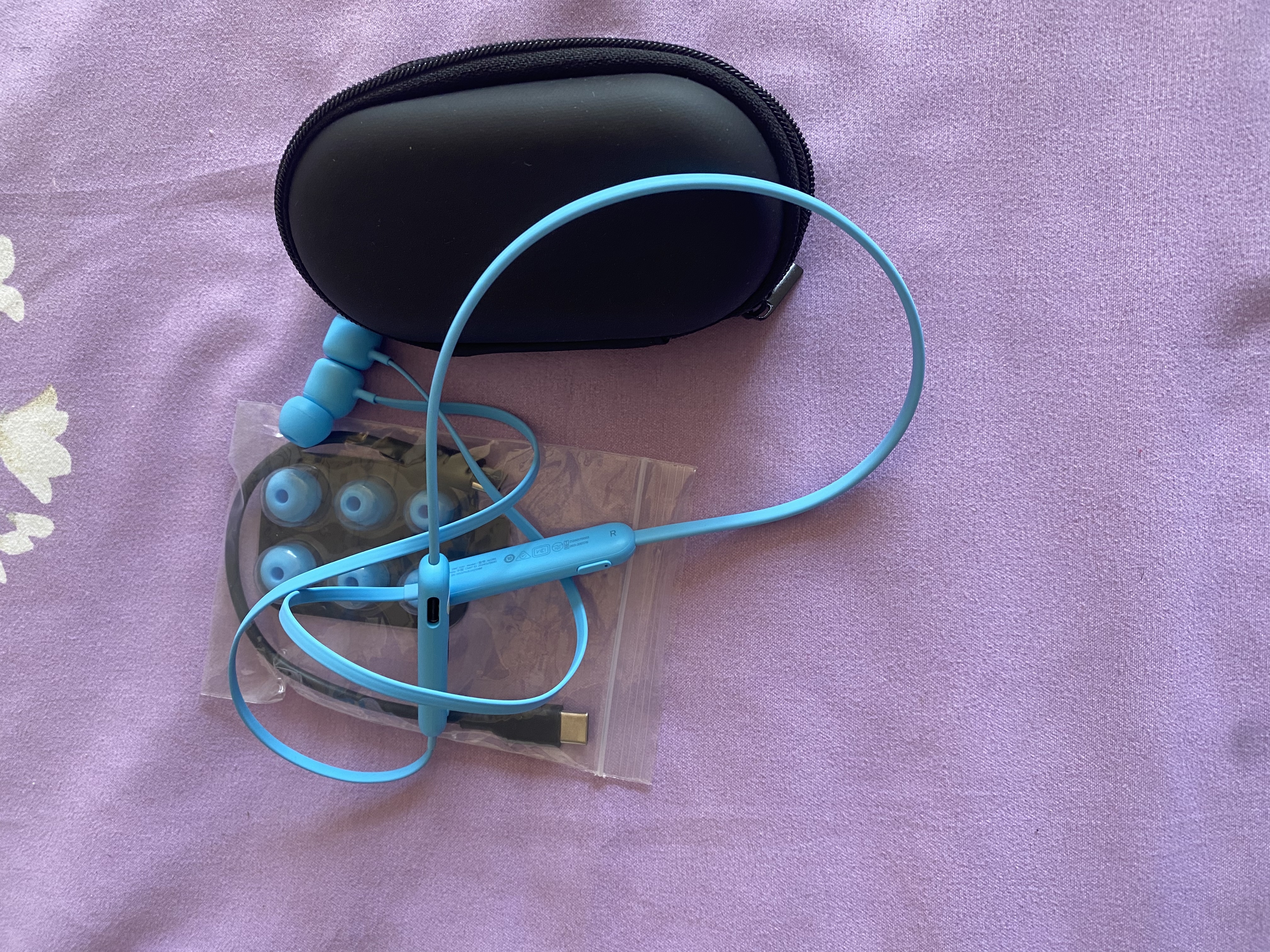 beats Flex無線藍牙運動掛脖降噪游戲耳機魔音HIFI線控磁吸耳機 Flex火焰藍【全新簡裝  配件齊全】 曬單實拍圖