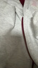 名創(chuàng)優(yōu)品（MINISO）撞色開衫連帽衛(wèi)衣男春秋季美式重磅外套青少年感休閑潮牌運動上衣 白花灰(純色) M /170(體重100-120斤) 曬單實拍圖