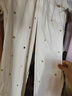 拉夏貝爾韓系碎花闊腿牛仔褲女刺繡高腰寬松顯瘦直筒褲 白色【常規款】 L 曬單實拍圖