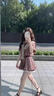 衣圖雅連衣裙2026夏季新款韓系學院風學生粉色格紋襯衫掐腰女生夏天裙子 粉色短裙+披肩 均碼 【可備注碼數(shù)】 曬單實拍圖