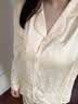 Casira KaviarCK真絲睡衣女100%桑蠶絲夏長袖薄款家居服套裝 金色【禮盒包裝】 M （體重85到105斤） 曬單實拍圖