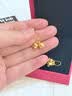 中國黃金（CHINA GOLD）鈴蘭花黃金耳釘女士彎鉤足金花朵耳飾首飾節日七夕禮物送老婆女友 鈴蘭花耳墜約0.6g【贈S925銀耳鉤】 曬單實拍圖