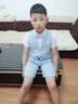 蘿卜唄唄兒童禮服男灰色西裝小孩演出走秀晚禮服鋼琴表演服高貴帥氣套裝春秋西裝燕尾服夏季 灰色三件套（外套+馬甲+褲子）配領(lǐng)結(jié) 90cm建議體重20-26斤 曬單實(shí)拍圖
