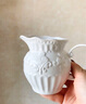 佳億廚連浮雕陶瓷小奶杯下午茶咖啡廳拉花杯子奶壺奶罐小奶盅插花擺件 葉紋奶杯 曬單實(shí)拍圖