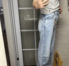 Levi's李維斯26年春夏新款女士美式復古休閑時尚寬松微喇牛仔褲 淺藍色 26 (31) 曬單實拍圖