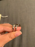 MZMZ情侶鉑金戒指男pt950白金對戒結訂婚素圈情人節(jié)生日禮物送女友 本地倉當/次日達-輕貴幸運四葉草情侶戒指 曬單實拍圖