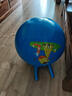 開(kāi)心瑪特 羊角球加厚幼兒園防爆跳跳球兒童玩具瑜伽球手柄球大號充氣球 羊角球45cm（藍） 曬單實(shí)拍圖