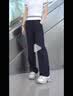 FILA 斐樂官方女裝針織長褲夏季時尚簡約基礎休閑喇叭褲 傳奇藍-NV S 160/62A/S 曬單實拍圖
