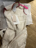 Fabrique【趙晴同款】鉤針米白色背心拼接鏤空刺繡連衣裙春夏女裝裙子 米白色 S /P 曬單實(shí)拍圖
