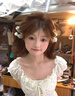 哈魯?shù)咸鹈啦c(diǎn)花邊短袖T恤女韓系溫柔修身假兩件綁帶帶飄帶泡泡袖上衣 杏色 （帶飄帶） XL （100-120斤） 曬單實(shí)拍圖