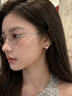 KRISTEN JUDI菱形格金色C型半圈耳環女銀針耳飾輕奢高級感老錢風耳釘七夕禮物 實用生日禮物送女友老婆閨蜜 曬單實拍圖