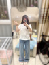 Teenie Weenie小熊T恤女26年夏季新款簡約刺繡圓領短袖T恤上衣女 象牙白 S 曬單實拍圖