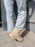 回力男鞋加絨馬丁靴男2026年春季棉靴保暖百搭男士韓版英倫風(fēng)休閑靴 卡其色（加絨款） 42 曬單實(shí)拍圖