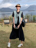 WFKV大碼女裝胖mm設計感薄款涼感牛仔馬甲顯瘦連衣裙兩件時尚套裝女 連衣裙 3XL 【150-170斤】 曬單實拍圖