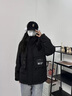 雪中飛 SNOW FLYING羽絨服男款2024冬季新款戶外短款加厚鴨絨工裝外套冬裝 黑色 XL 135-155斤 曬單實拍圖