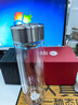 希諾（heenoor）雙層玻璃杯 男士隔熱泡茶杯 創意便攜帶提環車載透明水杯 285ml本色-禮盒裝 曬單實拍圖