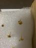 中國珠寶黃金耳釘女士足金愛心拉絲心形耳飾耳環(huán)情人節(jié)生日禮物送女友老婆 足金愛心耳釘+品牌禮盒 金重約1.1g 克重多退少補（聯(lián)系客服） 曬單實拍圖