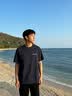 回力（Warrior）休閑長袖T恤男春夏季簡約百搭柔軟親膚透氣寬松舒適100%純棉男上 【純棉短袖】-藏青#MHL白色錯落字 2XL 曬單實拍圖