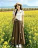 U·R·JEES2026新款夏季連衣裙女裝今年最流行的衣服兩件套裝顯瘦穿搭褲裙子 白小熊T恤+咖色裙褲+腰帶 L 建議105-115斤 曬單實(shí)拍圖