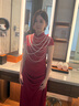 枝己紅色新中式旗袍訂婚禮服女2025新款婚紗新娘主紗高檔敬酒服秀禾服 紅妝珠夢 M 曬單實拍圖