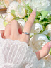 珍尚銀中國黃金莫桑石鉆戒999足銀戒指女款求婚戒指生日送女友禮物首飾 曬單實拍圖