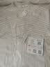 優衣庫麻混紡條紋立領襯衫/七分袖女裝/通勤襯衣483874 32 深米色 XS 曬單實拍圖