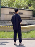 啄木鳥夏季港風襯衫男套裝寬松休閑短袖襯衣男士搭配工裝褲子潮流男裝 黑色K64+B10淺灰+白短T恤 【超值穿搭三件套】 XL 曬單實拍圖