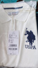 U.S. POLO ASSN.女士短袖POLO領白色連衣裙A版中裙寬松休閑長款T恤裙 純白色 M  曬單實拍圖