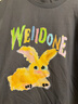 WE11DONE【明星同款】WE11DONE26春季新品男女同款趣味彩繪兔子短袖T恤 炭灰色 S 曬單實拍圖